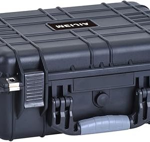 MEIJIA Portable All Weather Waterproof Camera Case With Foam,Fit Use of Drones,Camera,Equipments,Pistols,15.98x12.99x6.85inches